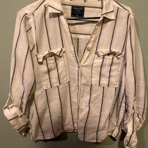 striped button up shirt
